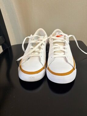 Nike Women’s White Sneakers with Mustard Trim